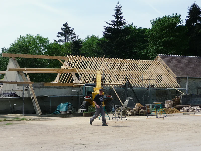 Réfection d'une toiture complète de longère dans le Perche