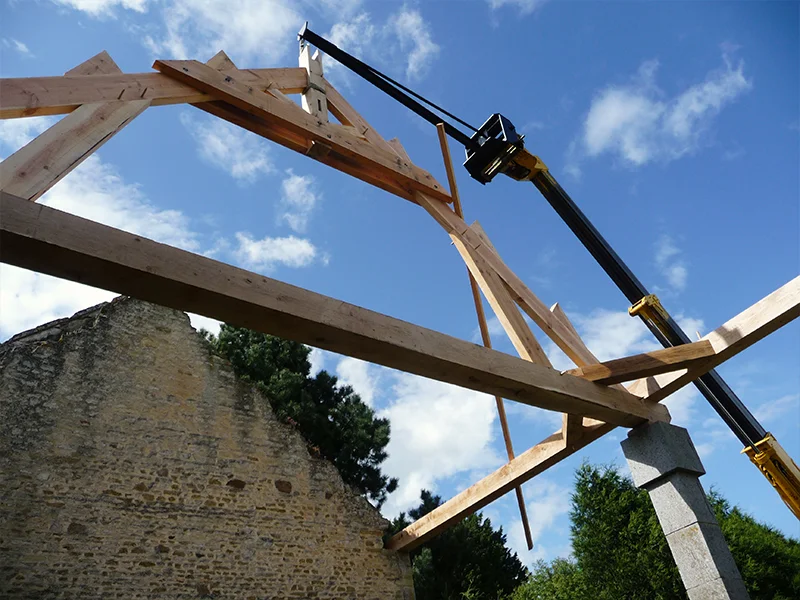 Rénovation d'une charpente traditionnelle, Orne